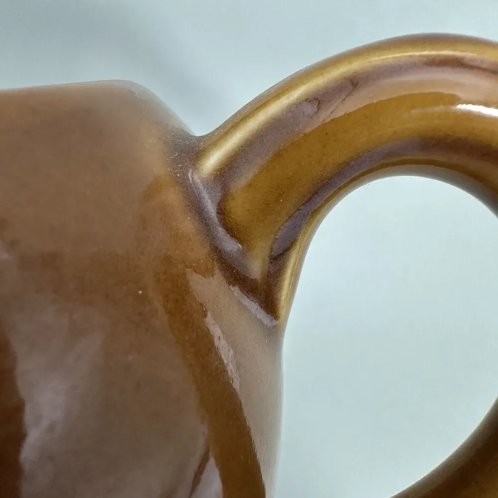 VTG Revol France Pastis Water Pitcher 834P Brown Porcelain French Bistro Jug